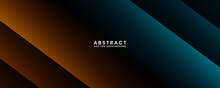 3D Orange Blue Techno Abstract Background Overlap Layer On Dark Space With Glowing Lines Decoration. Modern Graphic Design Element Future Style Concept For Banner, Flyer, Card, Or Brochure Cover