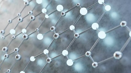 Fototapete - Connect lines and dots connected social media internet network communication background 3D rendering