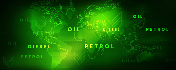 Poster - 2d illustration world map abstract background
