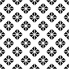 Wall Mural - square tiles geometric black and white seamless pattern