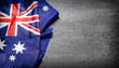 Australian flag on stone background
