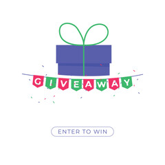 Wall Mural - Giveaway banner design template