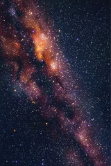 Sticker - night starry sky. milky way, stars and nebula. dark space background