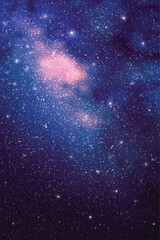Sticker - milky way, stars and nebula. night starry sky. space vector background