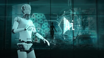 The development of artificial intelligence. 3D render