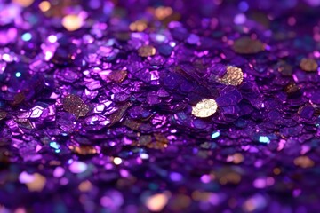 Poster - purple glitter background. generated by AI.