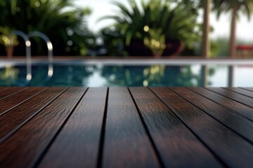 Aufkleber - pool deck. Generated by AI.