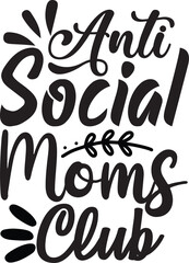 Canvas Print - ANTI SOCIAL MOMS CLUB