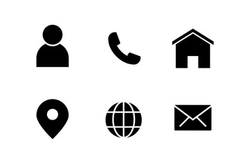 contact icon set