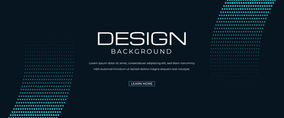 Wall Mural - Dotted pattern gradient color with dark blue background color horizontal banner vector design