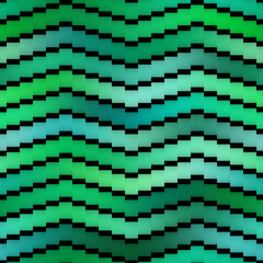 Sticker - ZigZag Lines Gradient Tiling. Abstract Geometric Background Design. Seamless Multicolor Pattern.