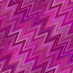 Poster - ZigZag Lines Gradient Tiling. Abstract Geometric Background Design. Seamless Multicolor Pattern.
