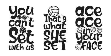 Wall Mural - Volleyball T shirt Design Bundle, Vector Volleyball T shirt  design, Volleyball shirt,  Volleyball typography T shirt design Collection