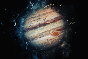 Wall Mural - planet art - jupiter. science fiction art. solar system. elements of this image furnished by nasa