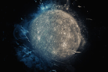 Wall Mural - planet art - mercury. science fiction art. solar system. elements of this image furnished by nasa