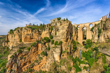 Wall Mural - Ronda, Spain at Puente Nuevo Bridge.