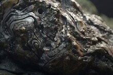 A Close-up Of A Natural Formation, Such As A Rock Or Crystal, With Fascinating And Unique Patterns, Generative AI