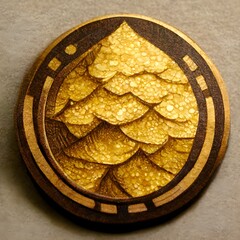 hiraeth gold poker chip 