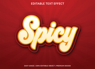 Poster - spicy editable text effect template with abstract background use for business brand and logo