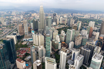 Sticker - Kuala Lumpur Malaysia Cityscape Aerial View