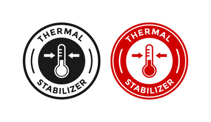 Wall Mural - Thermal stabilizer logo badge template. Suitable for business, technology and product label