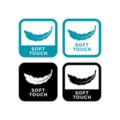 Wall Mural - Soft touch logo badge template. Suitable for business, information and product label