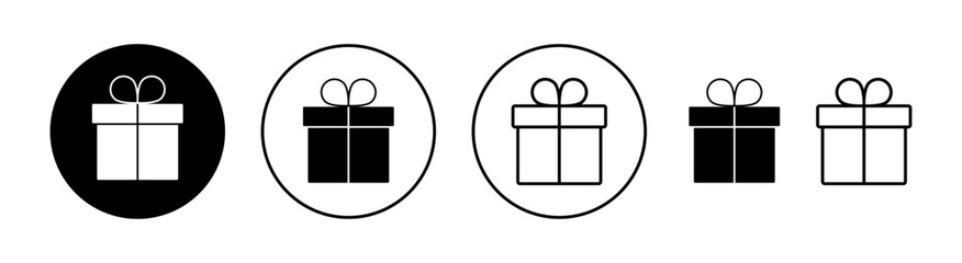 Gift icon set  for web and mobile app. gift sign and symbol. birthday gift