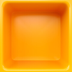 Wall Mural - Empty orange plastic shelf. 3d rendering