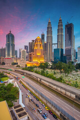 Wall Mural - Cityscape image of Kuala Lumpur, Malaysia during twilight blue hour.