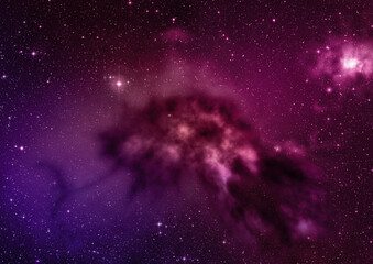 Wall Mural - small part of an infinite star field of space in the universe. 
