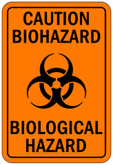 Wall Mural - Biohazard warning sign and labels