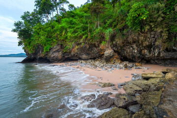 Wall Mural - Cliffs covered with trees on the island of Thailand