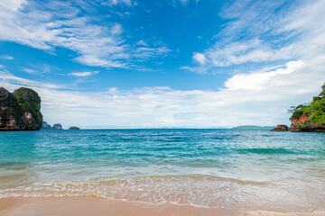 Wall Mural - Beautiful sea and sand in the resort of Krabi Thailand