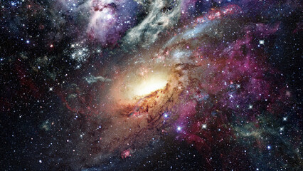 Wall Mural - open space filled with stars, nebulae and galaxies. elements of this image furnished by nasa