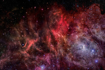 Wall Mural - universe filled with stars, nebula and galaxy. elements of this image furnished by nasa