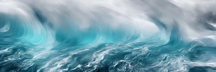 Wall Mural - Abstract picture of sea waves, sea theme, ai generated