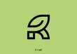 Embrace nature's allure with our green aesthetic logo design, beautifully incorporating the letter R