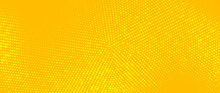 Yellow Radial Halftone Background. Retro Comic Grain Pixel Texture. Pixelated Dots Cartoon Wallpaper. Pop Art Fading Wavy Gradient Pattern. Vector Vanishing Gritty Backdrop.