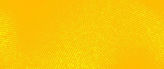 yellow radial halftone background. retro comic grain pixel texture. pixelated dots cartoon wallpaper