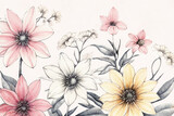 Fototapeta Zwierzęta - Beautiful watercolor floral art illustration