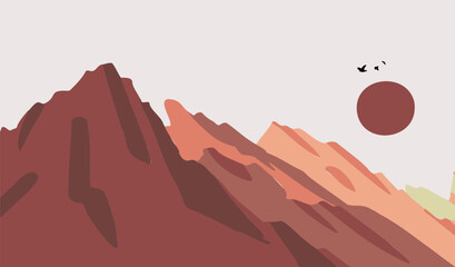 nature landscape background set with mountain,lake,sky.that use for digital and printable