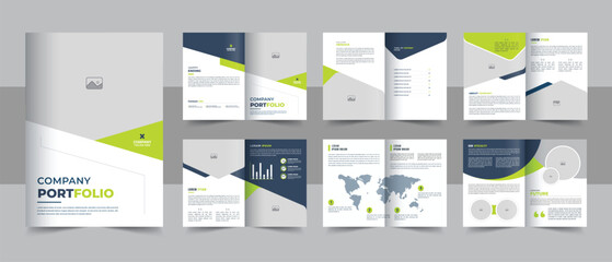 Wall Mural - company profile brochure layout, corporate business presentation guide brochure template