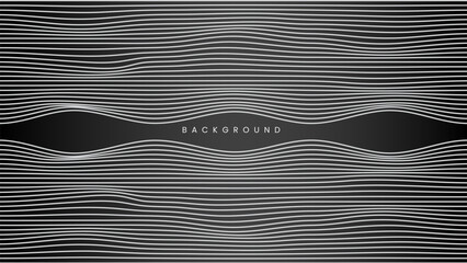 Black and white curve wavy futuristic background