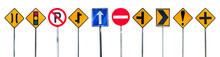 Set Of Traffic Road Signs Isolated