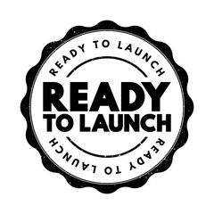 Wall Mural - ready to launch text stamp, concept background