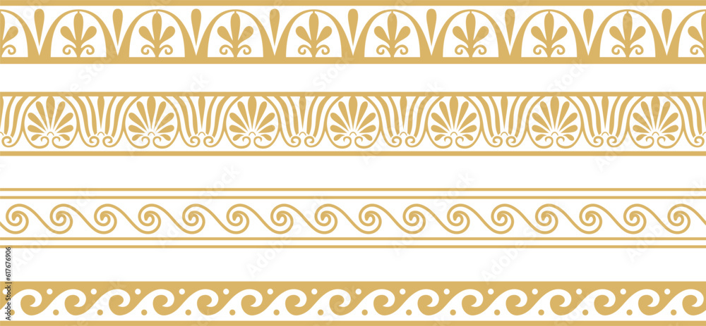 Set of vector seamless greek classic ornament. Pattern for a border and ...