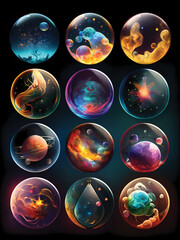 Wall Mural - ball of elemental design astronomy star