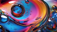 Liquid Colors Swoosh In A Transparent Orb And Bubbling Glass Spinning In Rolled Colors Abstract Art Background