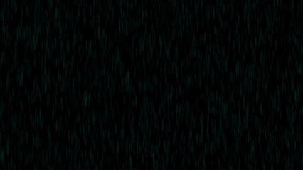 Wall Mural - 3d rendered animation of blue rainfall isolated on the empty black background