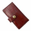 Stylish wallet brown crocodile embossed leather perfect for any professional or fashionable ensemble
